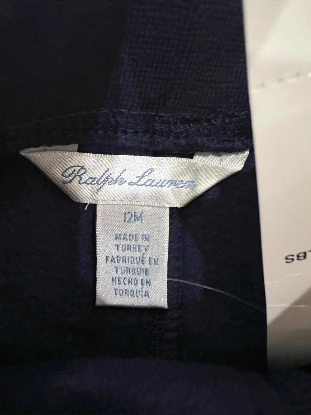 Ralph Lauren Baby Pants 12 Months Navy Pull On Sweatpants Comfort Stretch NEW